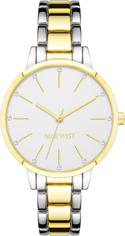 Nine West Women's Crystal Accented Bracelet Watch