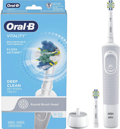 Oral-B Vitality FlossAction Electric Toothbrush with Replacement Brush Head, Black