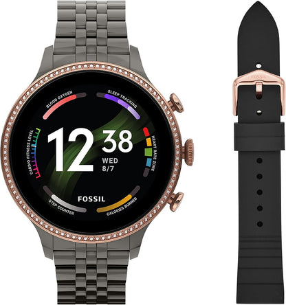 Fossil Gen 6 42mm Touchscreen Smart Watch for Women with Alexa Built-In, Fitness Tracker, Activity Tracker, Sleep Tracker, GPS, Speaker, Music Control, Smartphone Notifications