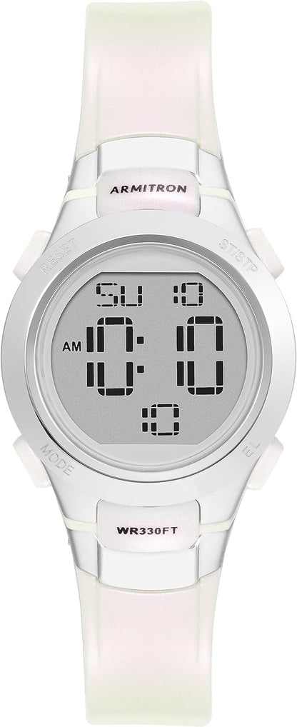 Armitron Sport Women's Digital Chronograph Resin Strap Watch, 45-7102