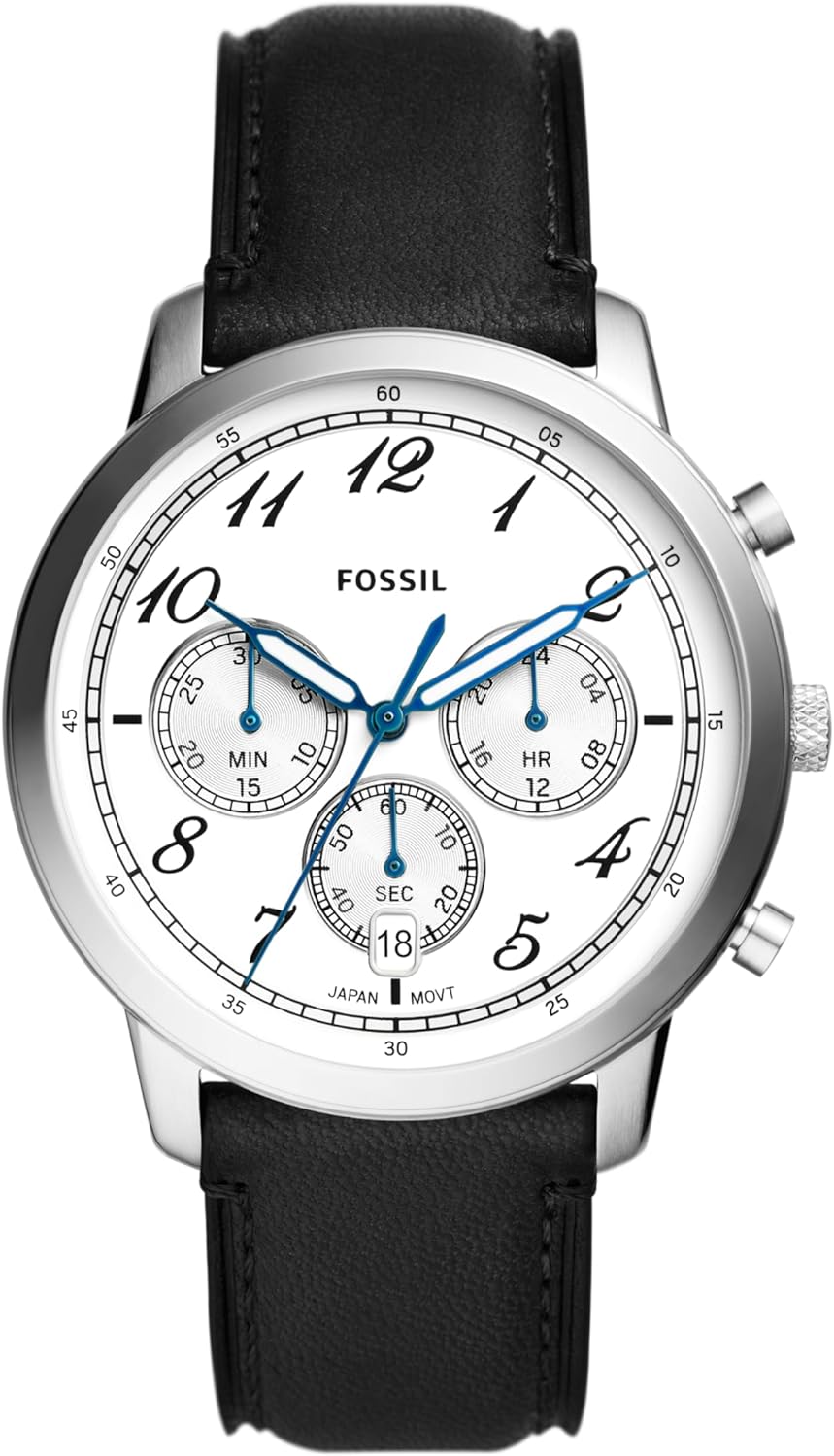 Fossil Neutra Men's Chronograph Watch with Stainless Steel Bracelet or Genuine Leather Band