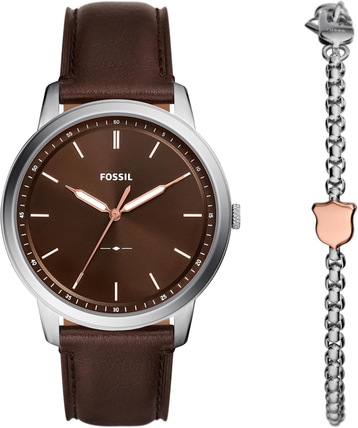 Minimalist Men's Watch with Leather or Stainless Steel Band, Chronograph or Analog Watch Display with Slim Case Design