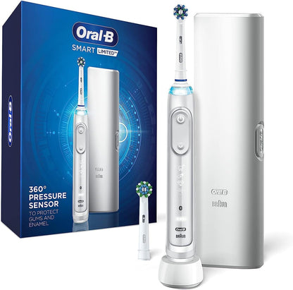 Oral-B Pro Smart Limited Power Rechargeable Electric Toothbrush with (2) Brush Heads and Travel Case, Black