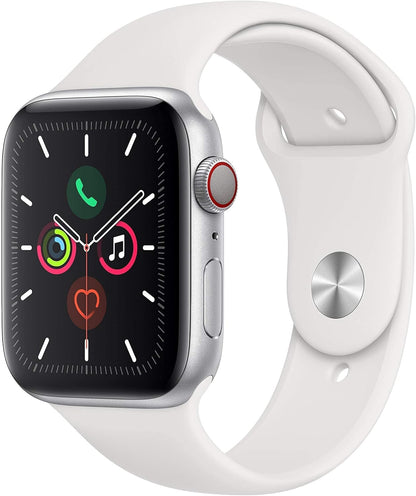 Apple Watch Series 5 (GPS, 44MM) - Space Gray Aluminum Case with Black Sport Band (Renewed)