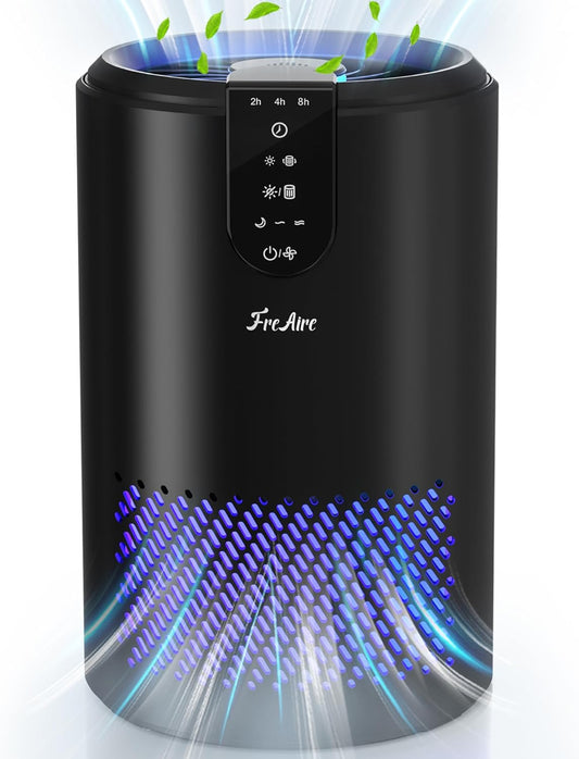 FreAire Air Purifier for Home Up to 538 Ft²/h, HEPA Air Cleaner 3-in-1 Filter for Pollen, Smoke, Dust, Portable Purifier with Sleep Mode, Timer For Bedroom Office Kitchen