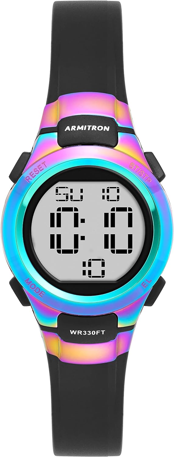 Armitron Sport Women's Digital Chronograph Resin Strap Watch, 45-7102