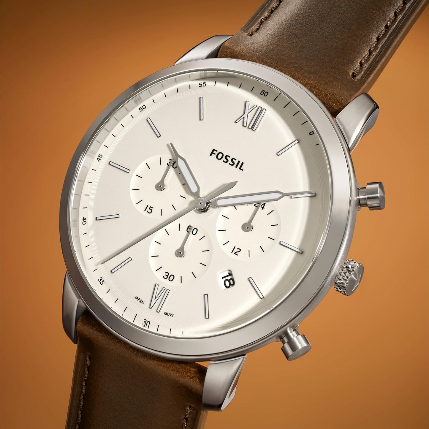 Fossil Neutra Men's Chronograph Watch with Stainless Steel Bracelet or Genuine Leather Band