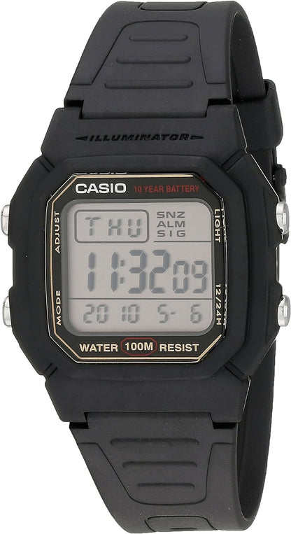 Casio W800HG Series | Men’s Digital Watch | 100 Meter Water Resistance | Multi Function Alarm | 100 SEC Stopwatch | Auto Calendar | Countdown Timer | LED Light | Dual Time| 10 Year Battery