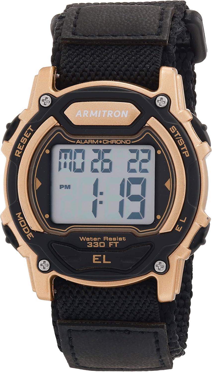 Armitron Sport Unisex Digital Chronograph Nylon Strap Watch, 45-7004