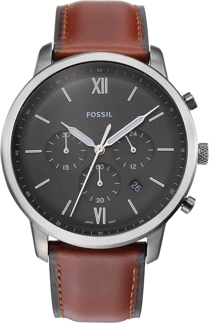 Fossil Neutra Men's Chronograph Watch with Stainless Steel Bracelet or Genuine Leather Band