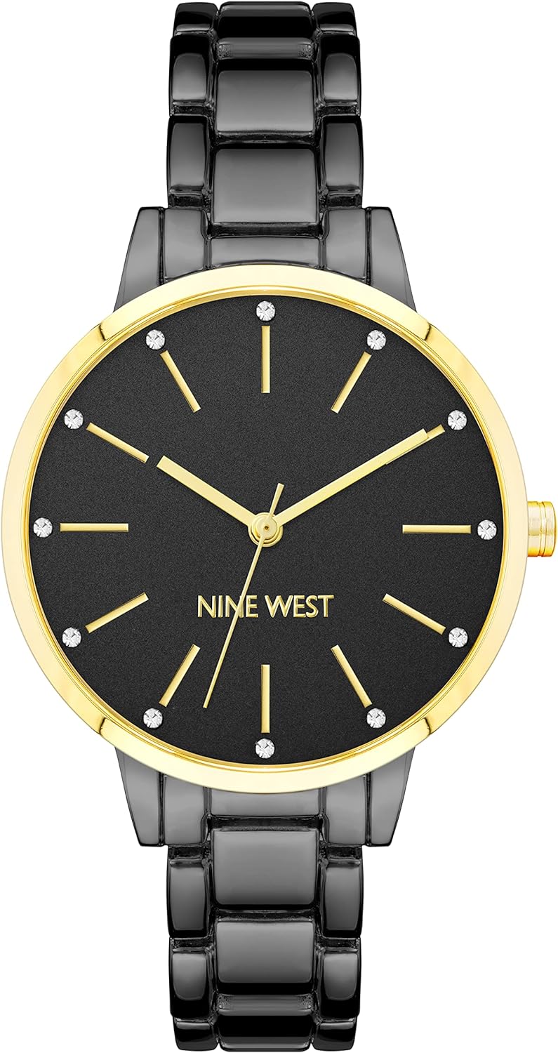 Nine West Women's Crystal Accented Bracelet Watch