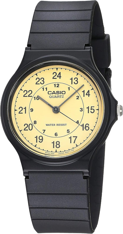 Casio MQ24 Series | Quartz Analog Watch for Men | Water Resistant | Resin Case | Resin Band | Resin Glass | Three Hand Analog (HR, Min, SEC) | Classic Design | 3 Year Battery