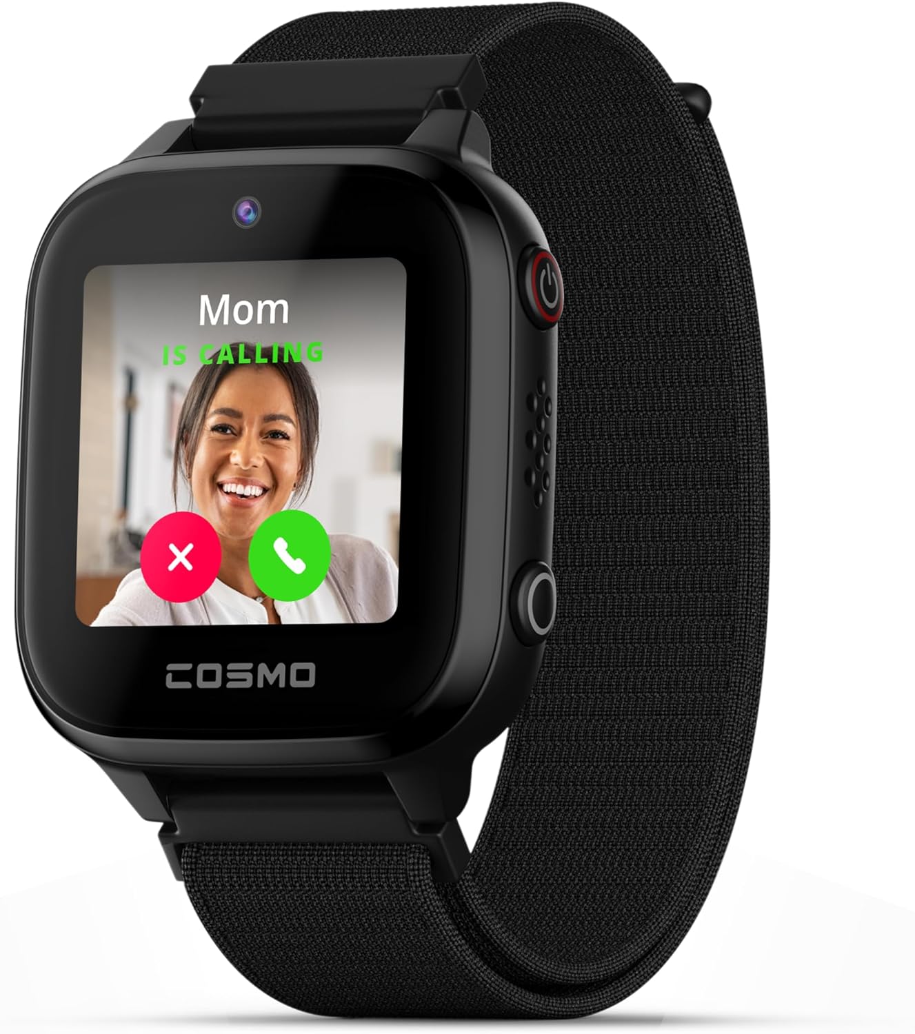 JrTrack 3 Smart Watch for Kids by COSMO | Phone Watch & GPS Tracker for Children Ages 6-12 | Calling, Texting, GPS Tracking, Camera, School Mode | SOS & Safety Alerts | SIM Card Included | (Black)