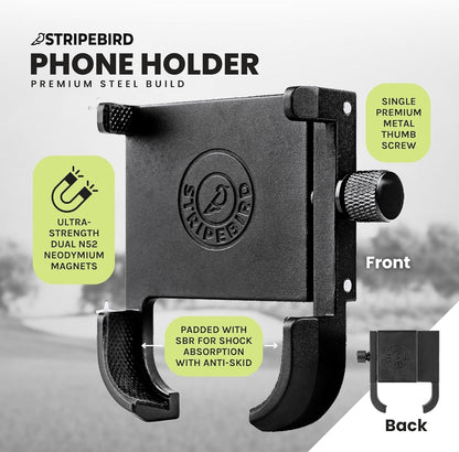 Original Magnetic Golf Cart Phone Holder, Golf Caddy, Coolest Golf Cart Accessories, Cool Golf Gadgets, Slim Smartphone Mount