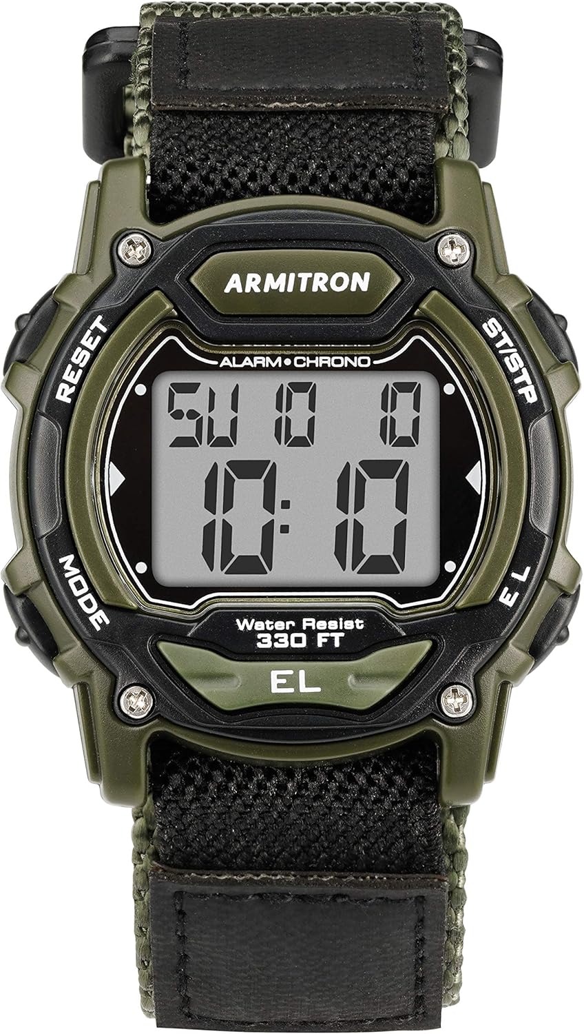 Armitron Sport Unisex Digital Chronograph Nylon Strap Watch, 45-7004